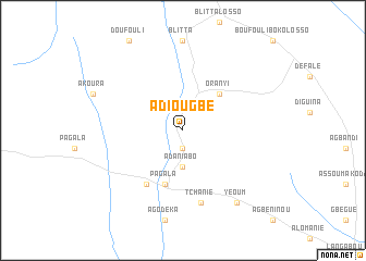 map of Adiougbé