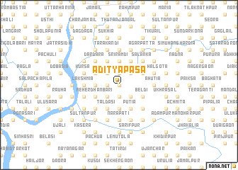 map of Ādityāpāsa