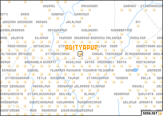 map of Ādityāpur