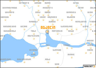 map of Adjacin
