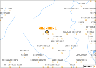 map of Adjakopé