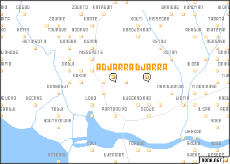 map of Adjarra