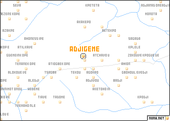 map of Adjigémé