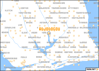 map of Adjodogou