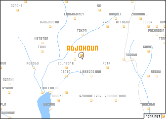 map of Adjohoun