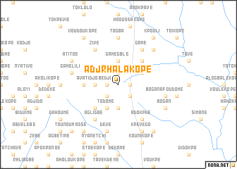 map of Adjrhala Kopé