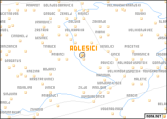 map of Adlešiči