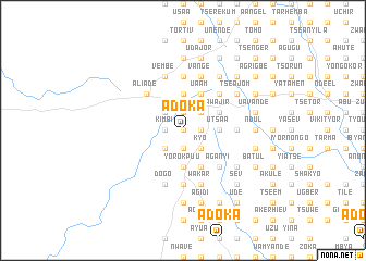 map of Adoka