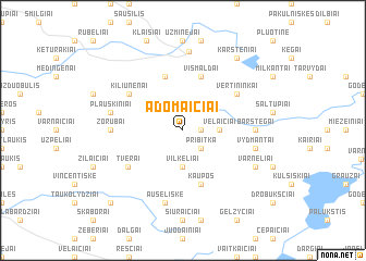 map of Adomaičiai