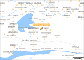 map of Adomiškiai