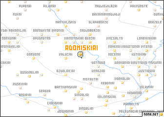 map of Adomiškiai