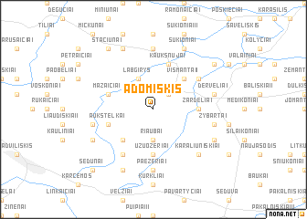 map of Adomiškis