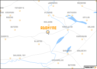 map of Adomynė