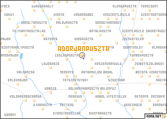 map of Adorjánpuszta