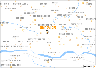 map of Adorjás