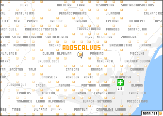 map of A dos Calvos
