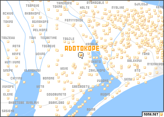 map of Adotokope