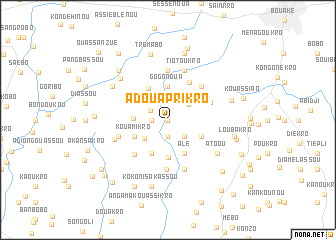 map of Adouaprikro