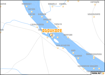 map of Adoukoré