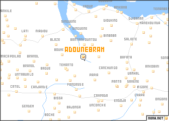 map of Adoune Bram