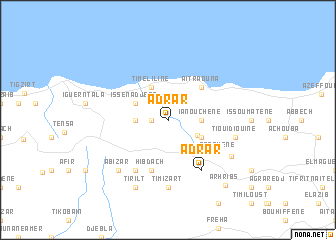 map of Adrar