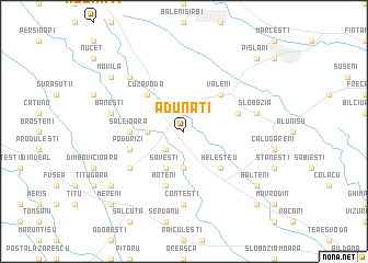 map of Adunaţi