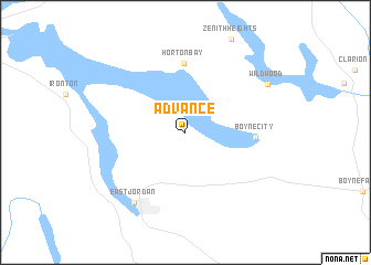 map of Advance