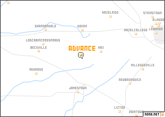 map of Advance