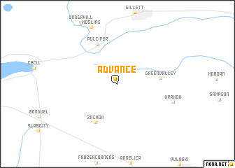 map of Advance