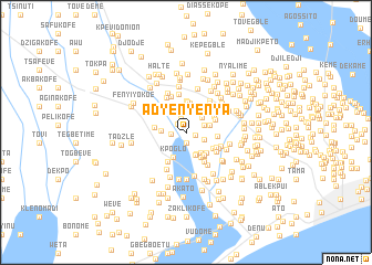 map of Adyényénya