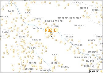 map of Adžići