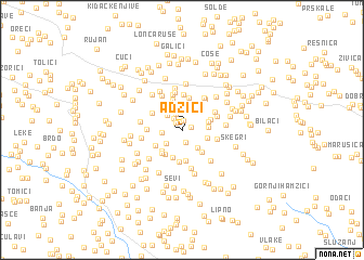 map of Adžići