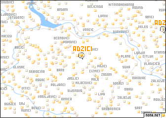 map of Adzići