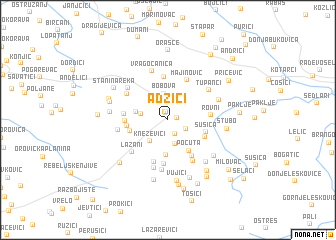 map of Adžići