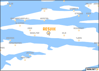 map of Æsvik