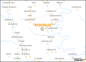 map of Afakodja