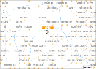map of Afanai