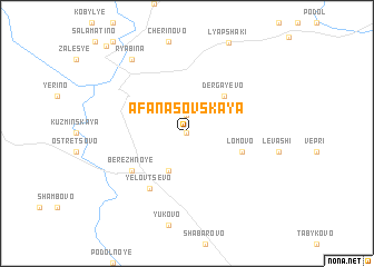 map of Afanasovskaya