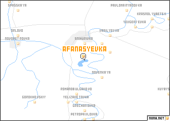 map of Afanasʼyevka