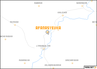 map of Afanasʼyevka