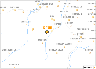 map of Āfān