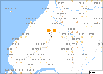 map of Afan