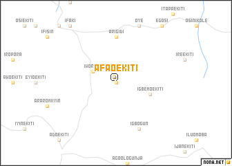 map of Afao Ekiti