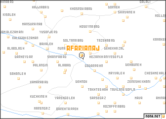 map of Āfarīānaj