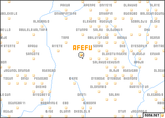 map of Afefu