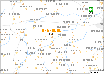 map of Afékouro