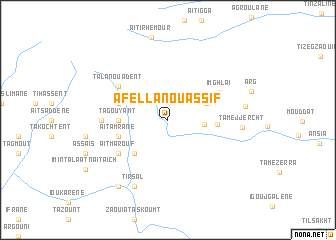 map of Afella nʼ Ou Assif