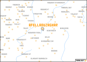 map of Afella Ouzaghar
