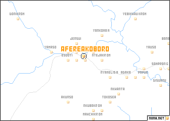 map of Afereakoboro