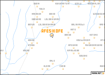 map of Afesikofe